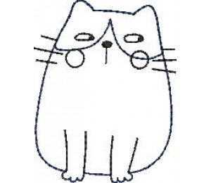 Stickdatei - Cute Doodle Cat 9 Appli
